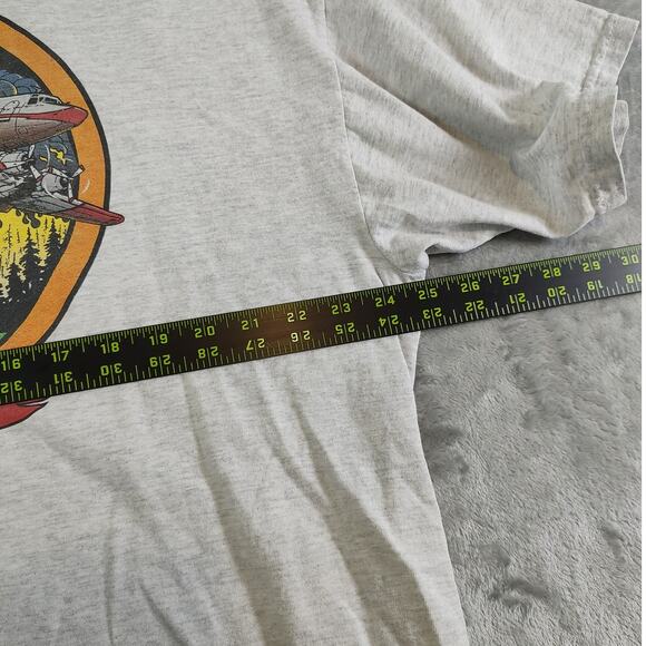 VTG Jerzees Butler Aircraft Co distressed white airplane graphic tshirt mens XL - Picture 9 of 10